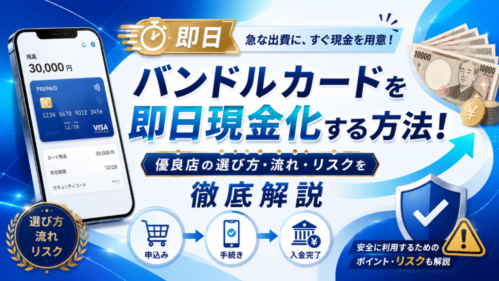 バンドルカードを即日現金化する方法！優良店の選び方・流れ・リスクを徹底解説