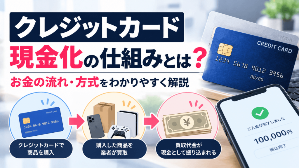 クレジットカード現金化の仕組みとは？お金の流れ・方式をわかりやすく解説